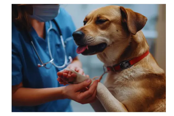 Cachorro lambendo muito as patas