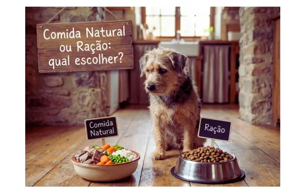 comida natural ou ração
