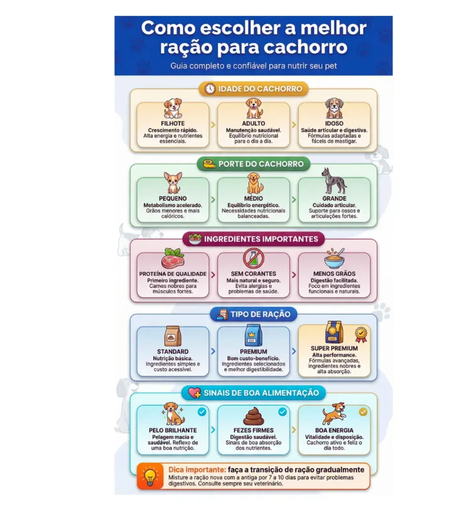 Infográfico como escolhe r a melhor ração