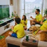 Seu Pet Pode Torcer com Você? O Que Evitar nos Jogos Pet na torcida participando dos dias de jogo com a família.