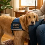 Cão de Assistência, Suporte Emocional ou Terapeuta? Entenda a Diferença cão de assistência ao lado do tutor