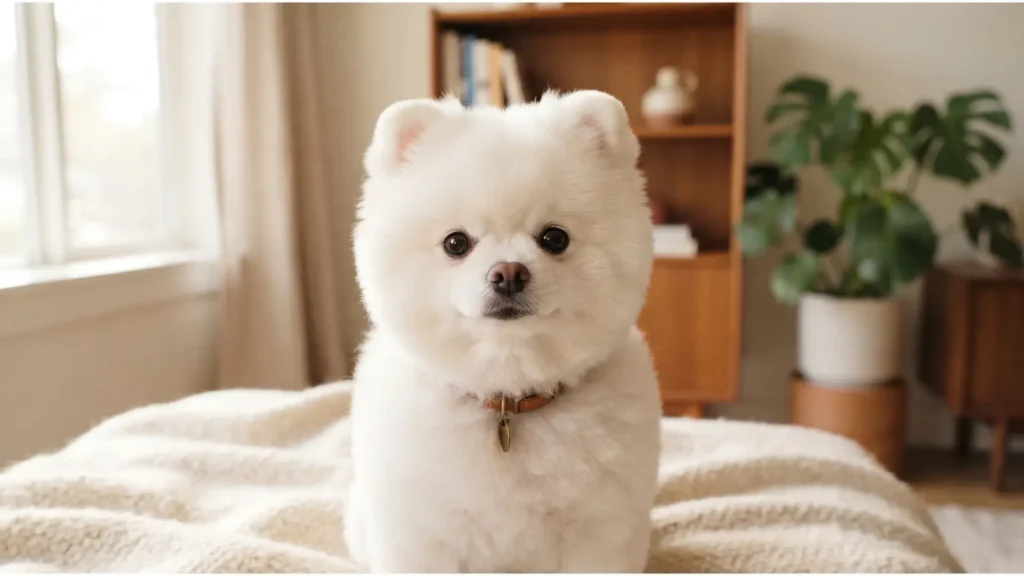 Spitz Alemão Lulu da Pomerânia com cara de ursinho