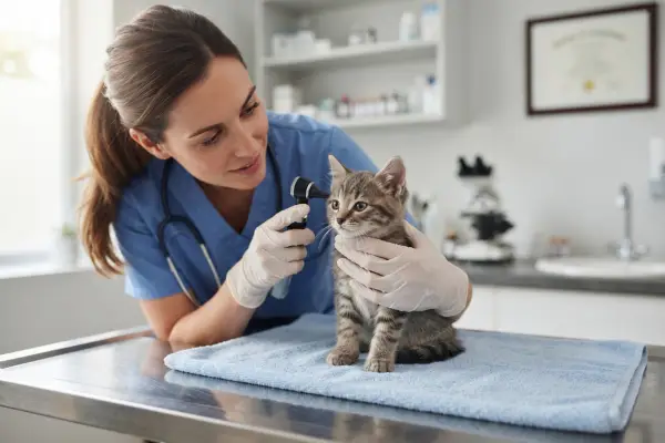 calendário de vacinação para gatos: filhote no veterinário